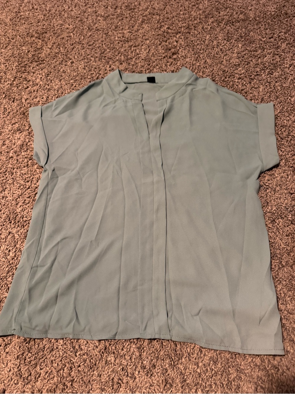 SHEIN Sage Green Short Sleeve Blouse